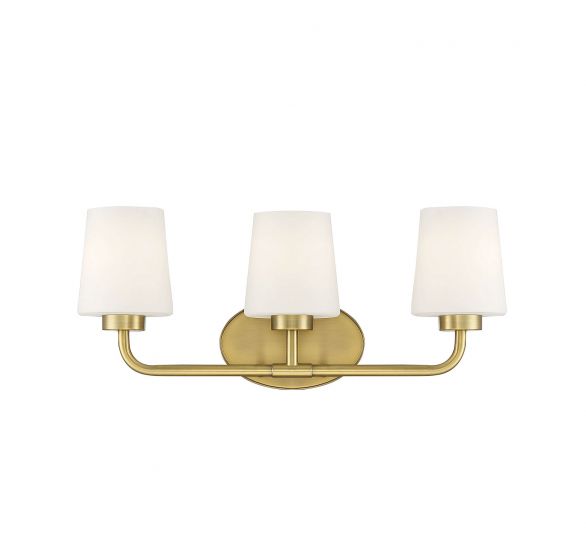 Capra 3-Light Bathroom Vanity Light in Warm Brass