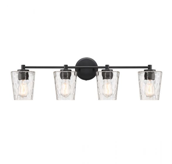 Ballas 4-Light Bathroom Vanity Light in Matte Black