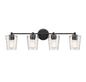 Ballas 4-Light Bathroom Vanity Light in Matte Black