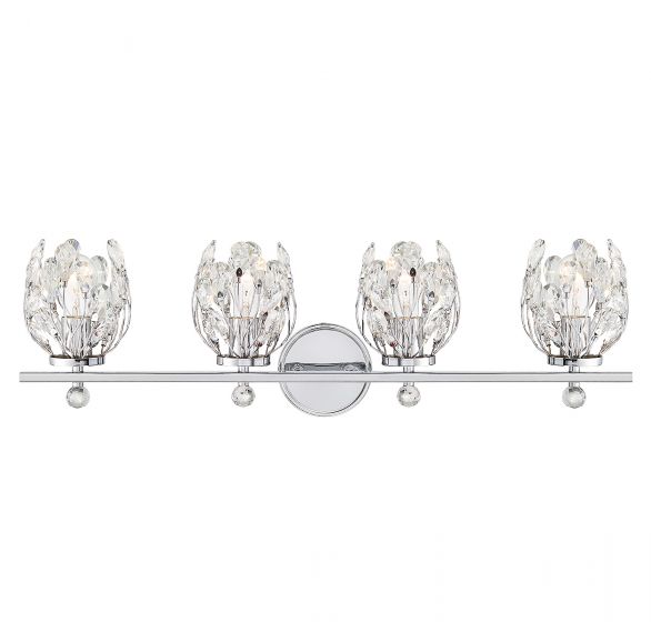 Moreno 4-Light Bathroom Vanity Light in Chrome