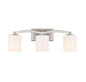 Whitney 3-Light Bathroom Vanity Light in Satin Nickel