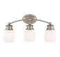 Elise 3-Light Bathroom Vanity Light in Satin Nickel