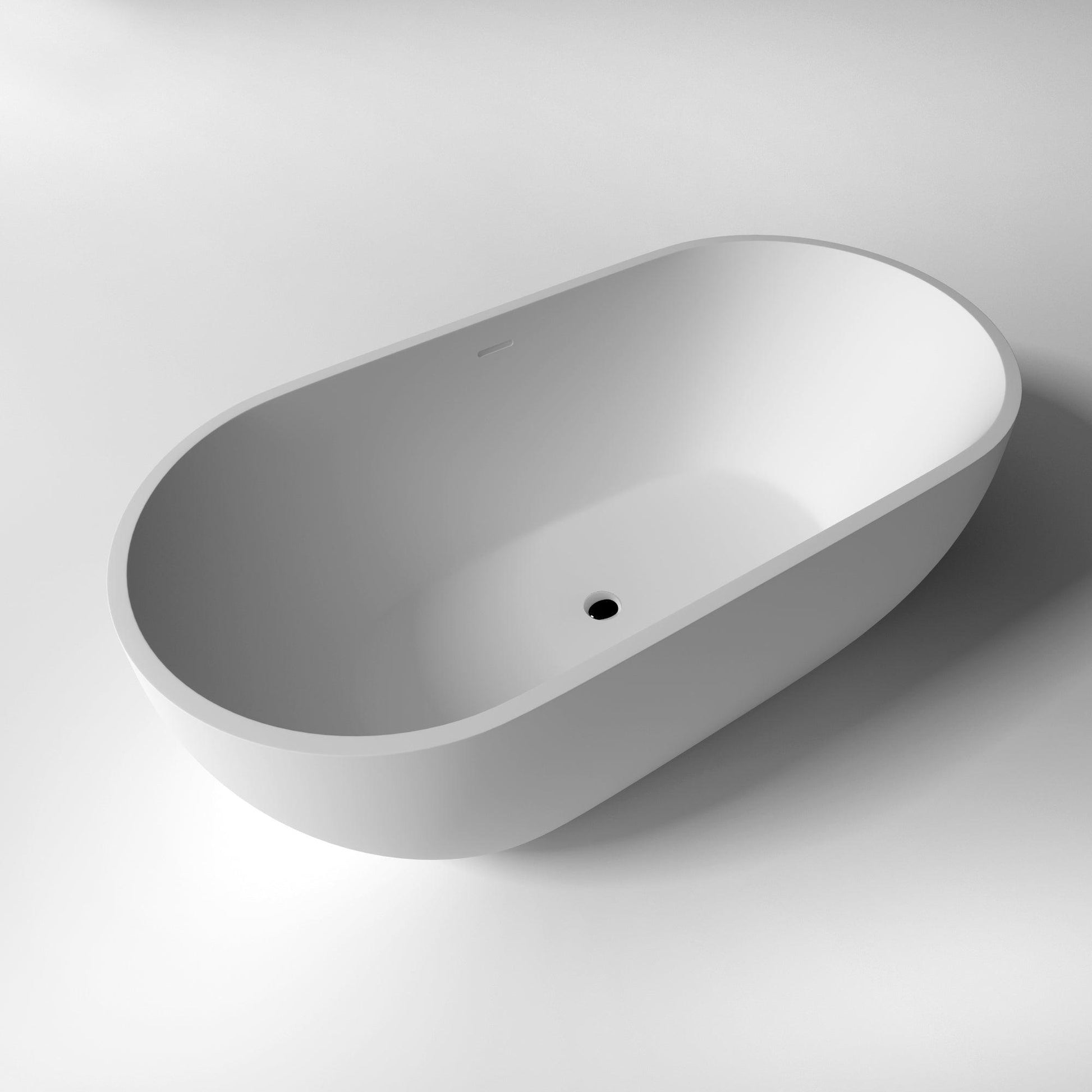 Legion White Solid Surface Soaking Tub WJ8619-W - Sea & Stone Bath