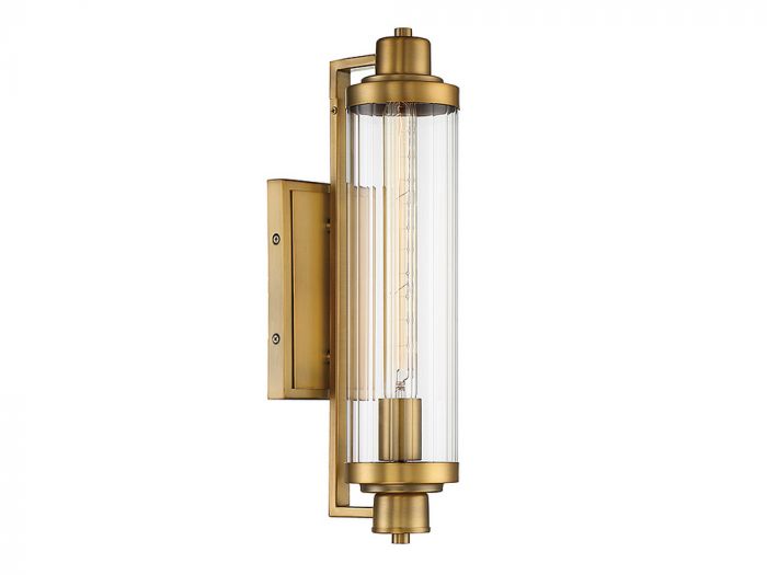 Pike 1-Light Wall Sconce in Warm Brass