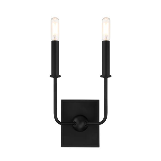 Avondale 2-Light Wall Sconce in Matte Black