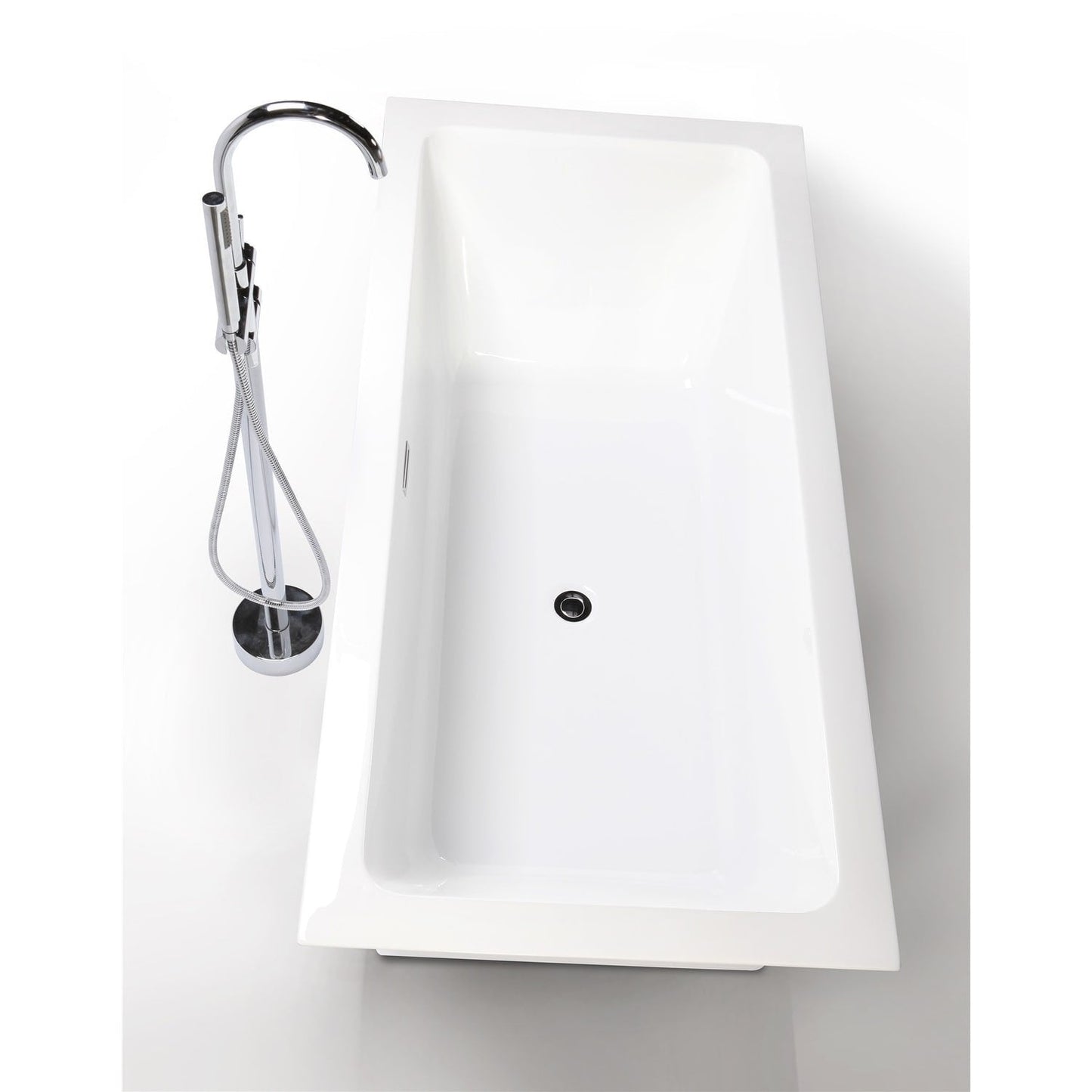 Legion Furniture 67" White Acrylic Tub - No Faucet WE6843-J