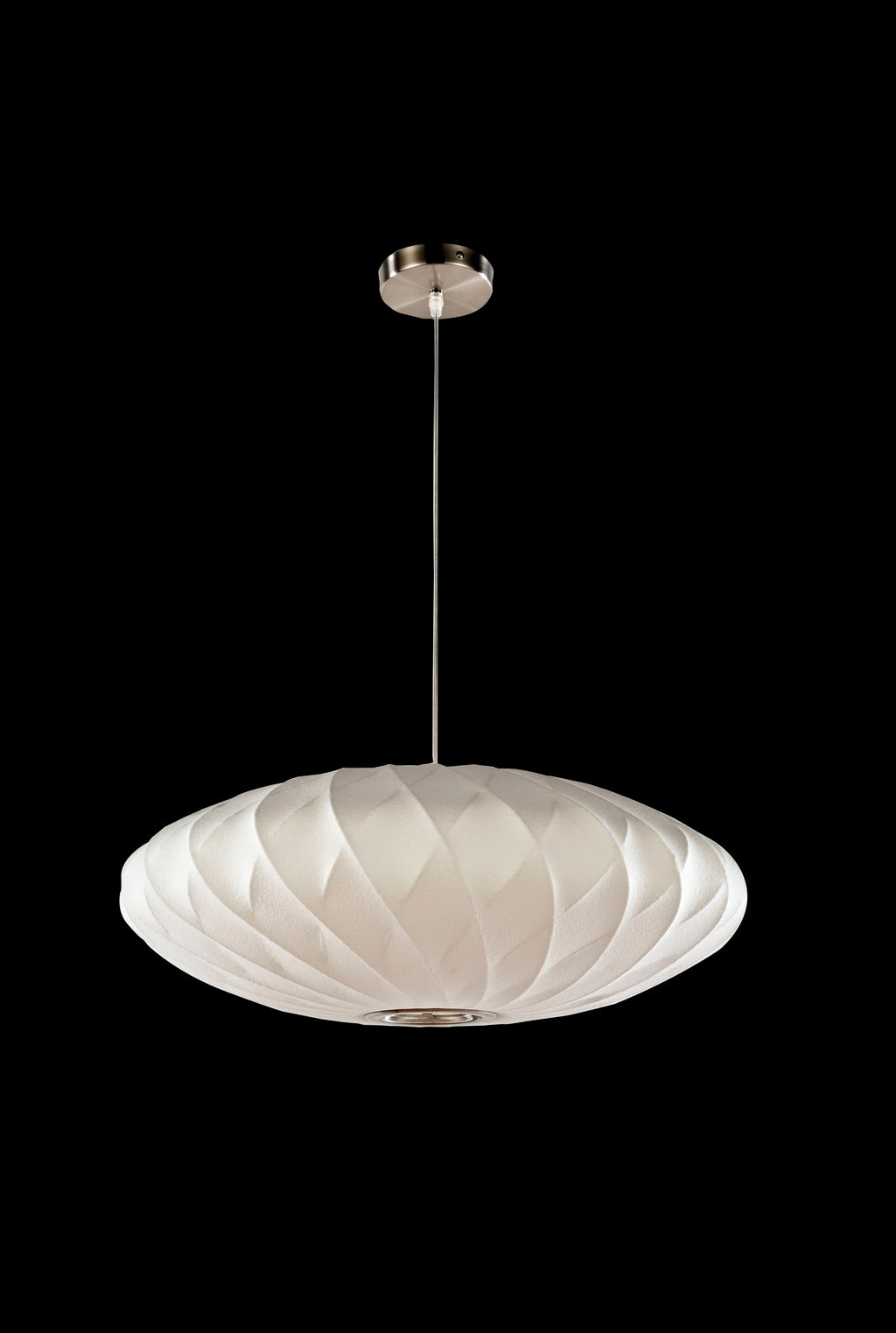 LM10904-30 Oval Cocoon Ceiling 30" Pendant White