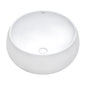 Ruvati 16 inch Bathroom Vessel Sink Round White Above Counter Circular Porcelain Ceramic - RVB0316