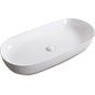 Ruvati 32 x 16 inch Bathroom Vessel Sink White Oval Above Counter Vanity Porcelain Ceramic - RVB0432