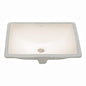 Ruvati 17 x 12 inch Undermount Bathroom Vanity Sink Biscuit Rectangular Porcelain Ceramic with Overflow - RVB0718BC