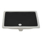 Ruvati 18 x 13 inch Undermount Bathroom Sink Black Rectangular Porcelain Ceramic with Overflow - RVB0720BK