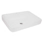 Ruvati 23 x 16 inch Semi-Recessed Drop-in Topmount Bathroom Sink Rectangular Porcelain Ceramic White - RVB0824WH