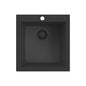 Ruvati 18 x 20 inch epiGranite Drop-in Topmount Granite Composite Single Bowl Wet Bar Prep Sink - Midnight Black - RVG1018BK