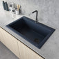 Ruvati 33 x 22 inch Granite Composite Drop-in Topmount Single Bowl Kitchen Sink - Catalina Blue - RVG1033LU