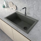 Ruvati 33 x 22 inch Granite Composite Drop-in Topmount Single Bowl Kitchen Sink - Juniper Green - RVG1033RN