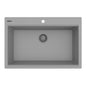 Ruvati 33 x 22 inch epiGranite Drop-in Topmount Granite Composite Single Bowl Kitchen Sink - Urban Gray - RVG1080UG