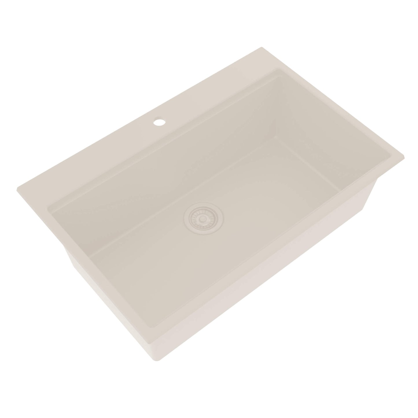 Ruvati 33-inch epiRock Workstation Warm White Topmount Kitchen Sink - RVG1325WB