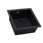 Ruvati 17 x 17 inch Granite Composite Undermount Single Bowl Wet Bar Prep Sink - Midnight Black - RVG2018BK