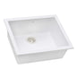 Ruvati 21 x 17 inch Granite Composite Undermount Single Bowl Wet Bar Prep Sink - Arctic White - RVG2022WH