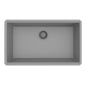 Ruvati 33 x 19 inch Granite Composite Undermount Single Bowl Kitchen Sink - Urban Gray - RVG2080UG