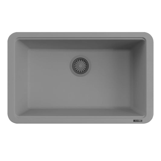 Ruvati 30-inch Granite Composite Workstation Urban Gray Dual Mount Kitchen Sink - RVG2310UG