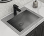 Ruvati 21 x 17 inch Drop-in Topmount Bathroom Sink Brushed Stainless Steel - RVH5110ST