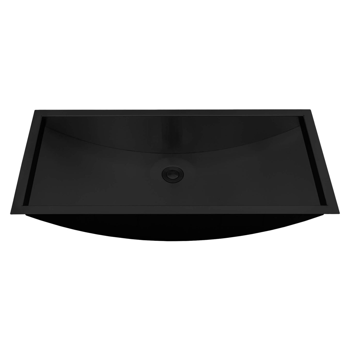 Ruvati 30 x 14 inch Gunmetal Black Stainless Steel Rectangular Bathroom Sink Undermount - RVH6120BL