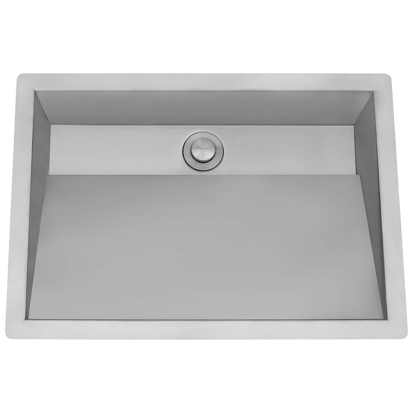 Ruvati 20 x 14 inch Brushed Stainless Steel Undermount Ramp Bathroom Sink Stainless Steel - RVH6140ST