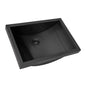 Ruvati 20 x 14 inch Gunmetal Black Stainless Steel Rectangular Bathroom Sink Semi-Recessed - RVH6211BL