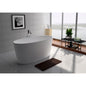 Legion Furniture 62.2"" White Matt Solid Surface Tub - No Faucet WJ8602-W