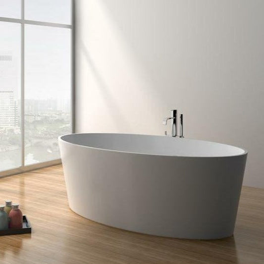 Legion White Solid Surface Soaking Tub WJ8617-W