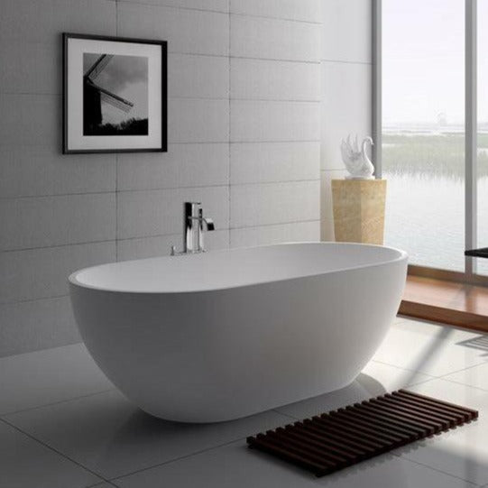 Legion White Solid Surface Soaking Tub WJ8619-W