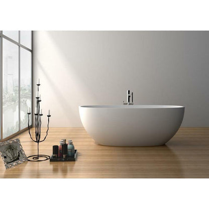 Legion White Solid Surface Soaking Tub WJ8628-W