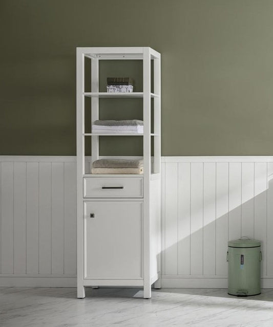 21" Bainbridge Collection White Linen Cabinet