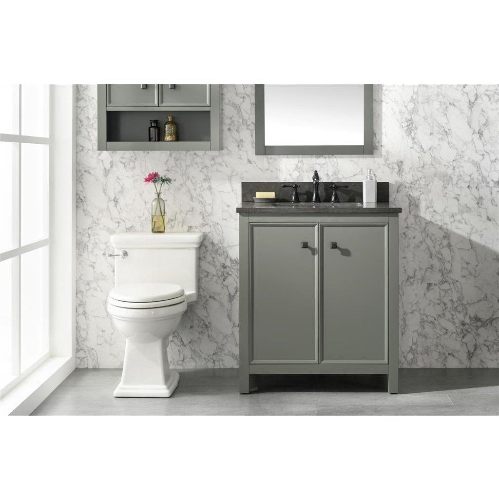 Legion Furniture 30" Pewter Green Finish Sink Vanity Cabinet With Blue Lime Stone Top WLF2130-PG