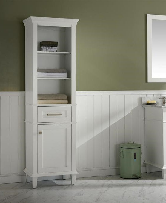 21" Haven Collection White Linen Cabinet