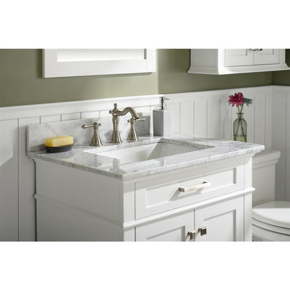 Legion Furniture 30" White Finish Sink Vanity Cabinet With Carrara White Top WLF2230-W