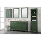 Legion Furniture 60" Vogue Green Finish Double Sink Vanity Cabinet With Carrara White Top WLF2260D-VG