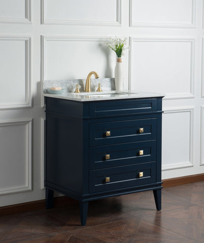 Alex 30" Single Bathroom Vanity Set in Blue