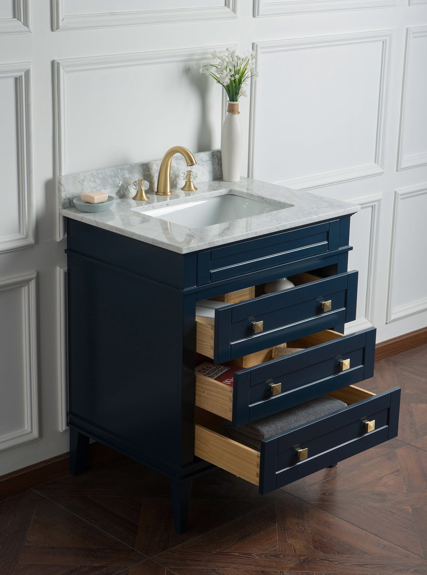 Alex 30" Single Bathroom Vanity Set in Blue