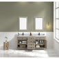 Legion Furniture 72" Light Oak Finish Sink Vanity Cabinet With Carrara White Top WV2272-O