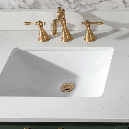 Brushed Nickel Widespread Bathroom Faucet with Drain Assembly