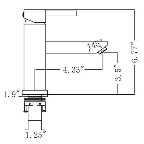 ZY6001-BB Legion Furniture Single Hole Single Handle Bathroom Faucet with Drain Assembly