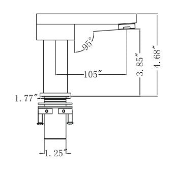 ZY6051-OR Legion Furniture Single Hole Single Handle Bathroom Faucet with Drain Assembly