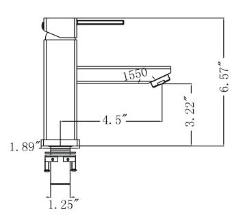 ZY6301-OR Legion Furniture Single Hole Single Handle Bathroom Faucet with Drain Assembly