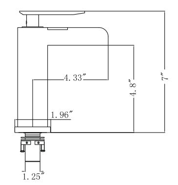 ZY8001-BB Legion Furniture Single Hole Single Handle Bathroom Faucet with Drain Assembly