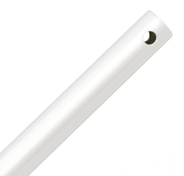 36" Downrod in Matte White