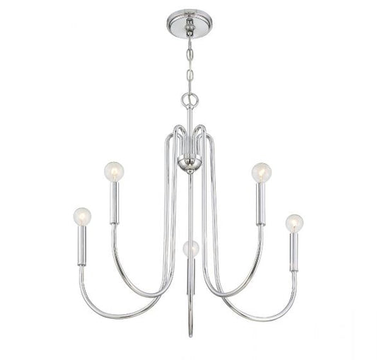 5-Light Chandelier in Chrome