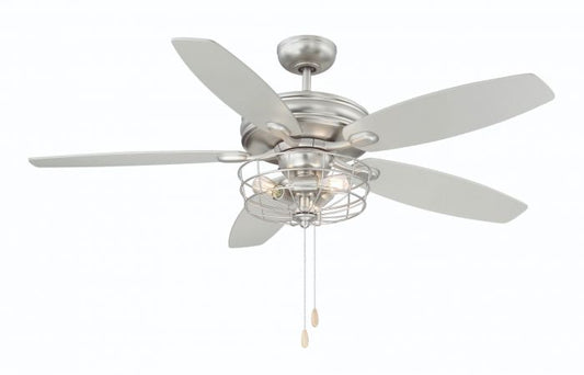 52" 3-Light Ceiling Fan in Brushed Nickel