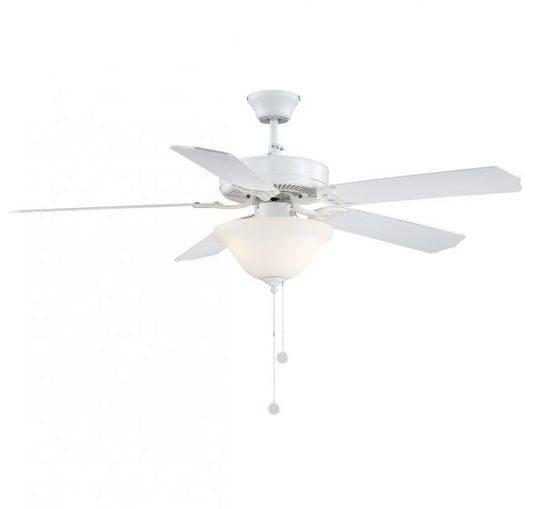 52" 2-Light Ceiling Fan in White